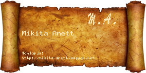 Mikita Anett névjegykártya